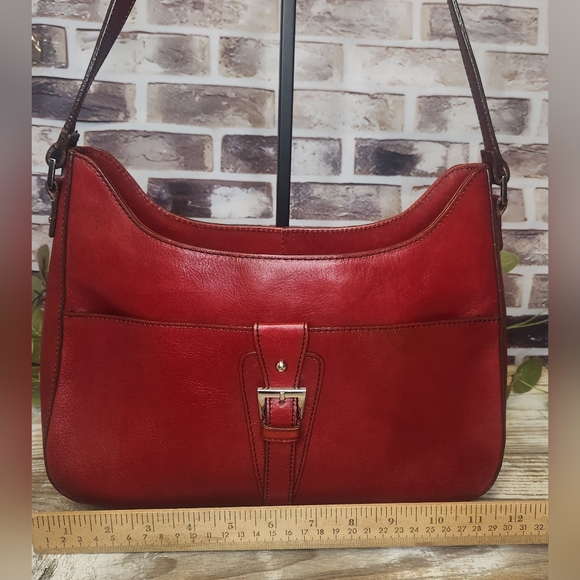 Etienne Aigner Vintage Dark Red Adjustable Strap Shoulder Bag - Picture 6 of 16